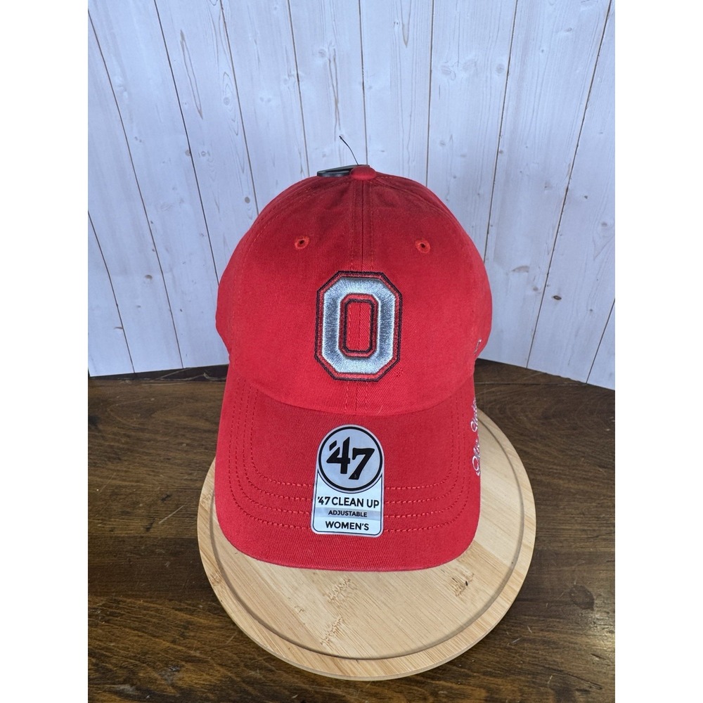 Ohio State Buckeyes NCAA '47 Brand Throwback Red Clean Up Adjustable Hat
